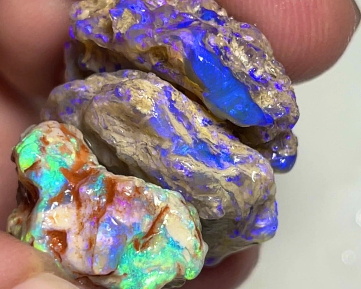 Lightning Ridge Knobby opal Stack 49.00cts Lots Colour showing to explore 23x22x6mm to 20x20x14mm Lot B4-A117