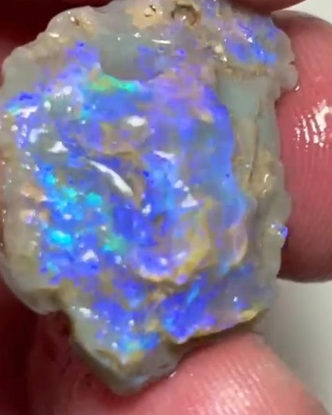 Bid-4.com Bid for Australian opal £1 No Reserve Auction Lightning Ridge 22.75cts 30x21x9 mm Lot B4-A821