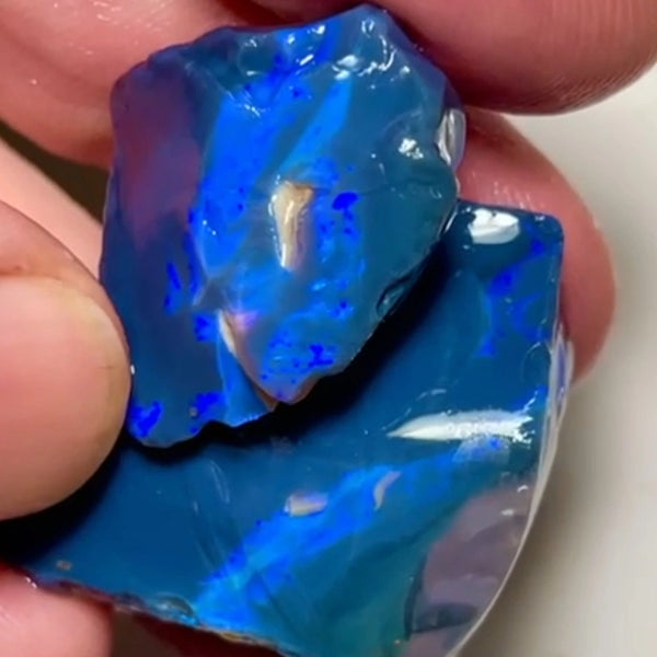 Lightning Ridge 74.75cts 30x27x12 & 20x20x10 mm Bid-4.com Bid for Australian opal raw/rough/rubbed/polished £1 No Reserve Auctions Details to come Lot B4-A860