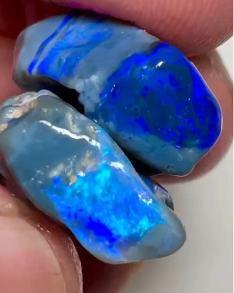 Lighting Ridge 38.75cts 29x17x8 &amp; 18x13x9 mm Bid for Australian opal raw/rough/rubbed/polished £1 No Reserve Auctions Details to come Lot B4-A875