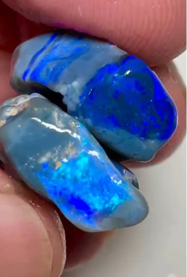 Lighting Ridge 38.75cts 29x17x8 &amp; 18x13x9 mm Bid for Australian opal raw/rough/rubbed/polished £1 No Reserve Auctions Details to come Lot B4-A875