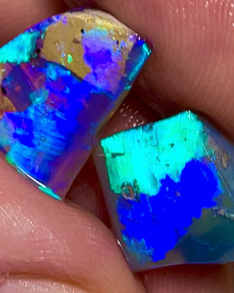Lightning Ridge Rubs 8.20cts 12x12x5mm & 15x10x2.5mm Bid-4.com Bid for Australian opal raw/rough/rubbed/polished £1 No Reserve Auctions Details to come Lot B4-A865