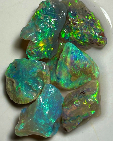Super Bright  !!! Lightning Ridge 18.75cts 12x8x7 to 14x7x4 mm Bid for Australian opal raw/rough/rubbed/polished £1 No Reserve Auctions Details to come Lot B4-A886