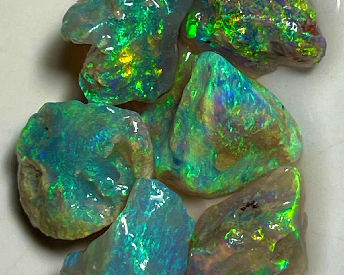 Super Bright  !!! Lightning Ridge 18.75cts 12x8x7 to 14x7x4 mm Bid for Australian opal raw/rough/rubbed/polished £1 No Reserve Auctions Details to come Lot B4-A886