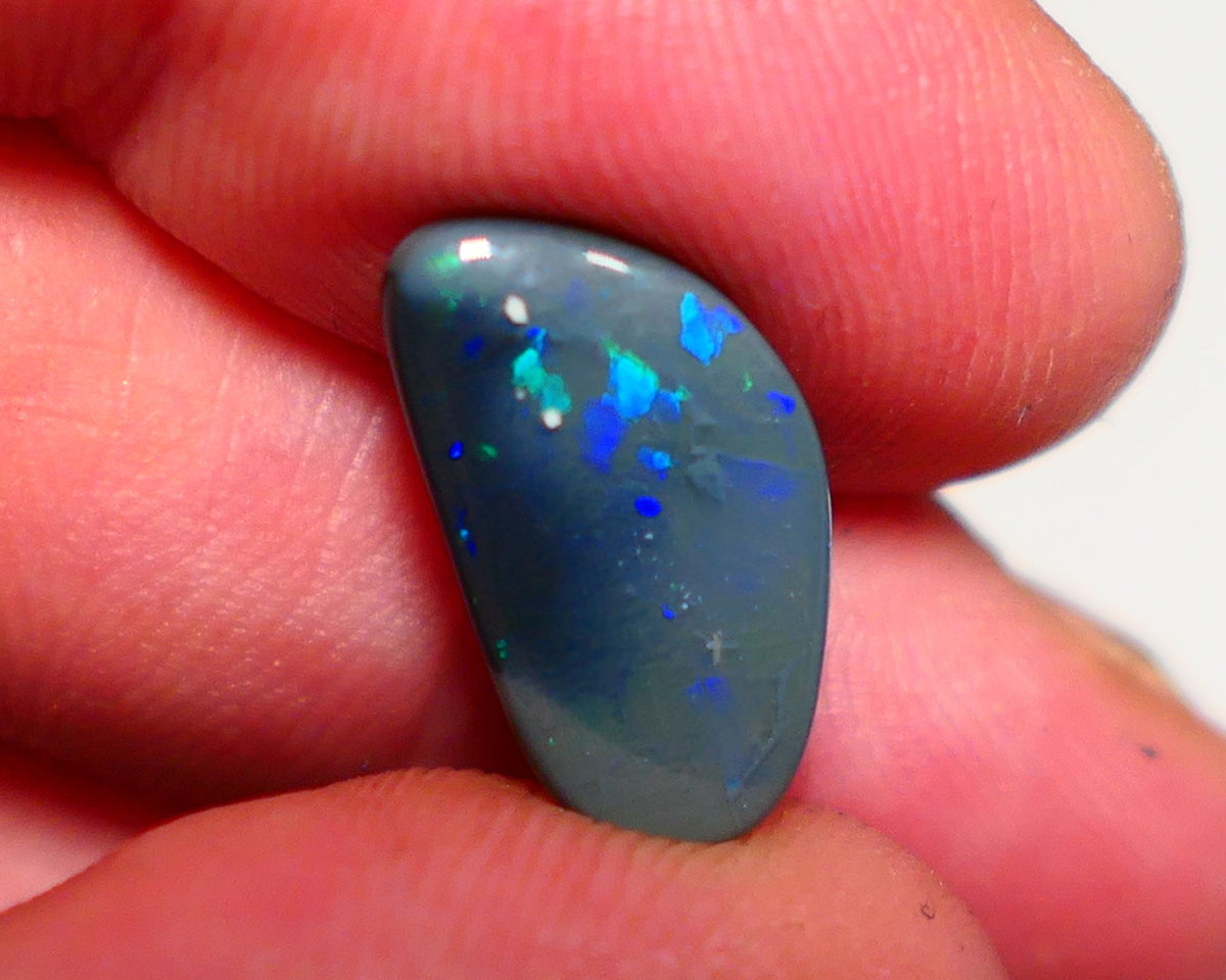 Lightning Ridge Jewellery Grade Dark Opal Gemstones Bright Multi colours 2.30cts 17x9x2mm Lot B4-A150