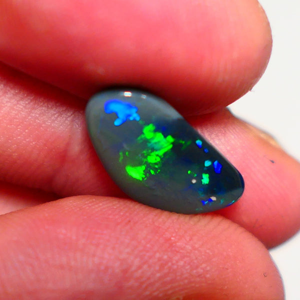 Lightning Ridge Jewellery Grade Dark Opal Gemstones Bright Multi colours 2.30cts 17x9x2mm Lot B4-A150