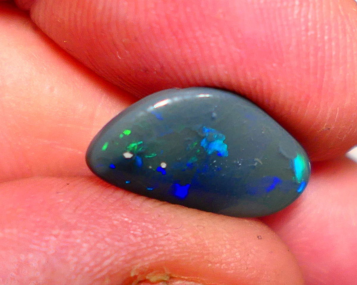 Lightning Ridge Jewellery Grade Dark Opal Gemstones Bright Multi colours 2.30cts 17x9x2mm Lot B4-A150