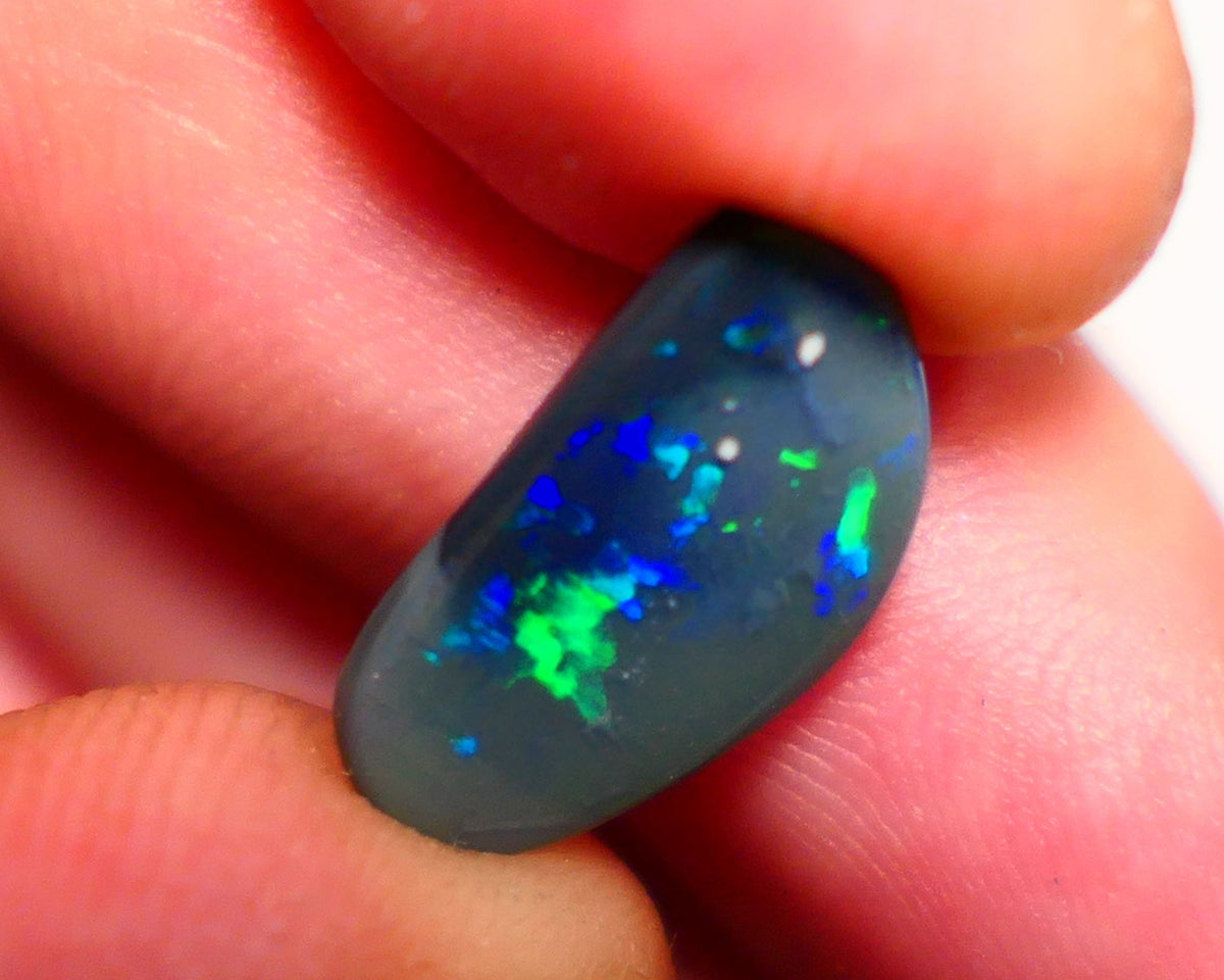 Lightning Ridge Jewellery Grade Dark Opal Gemstones Bright Multi colours 2.30cts 17x9x2mm Lot B4-A150