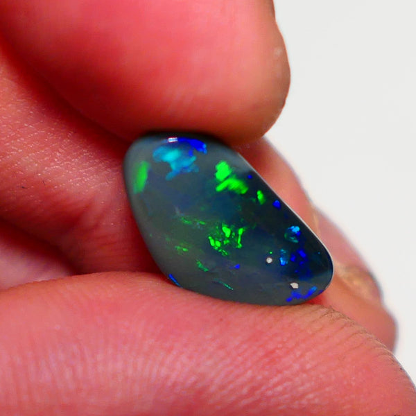 Lightning Ridge Jewellery Grade Dark Opal Gemstones Bright Multi colours 2.30cts 17x9x2mm Lot B4-A150