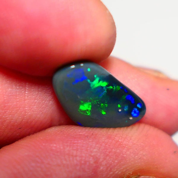 Lightning Ridge Jewellery Grade Dark Opal Gemstones Bright Multi colours 2.30cts 17x9x2mm Lot B4-A150