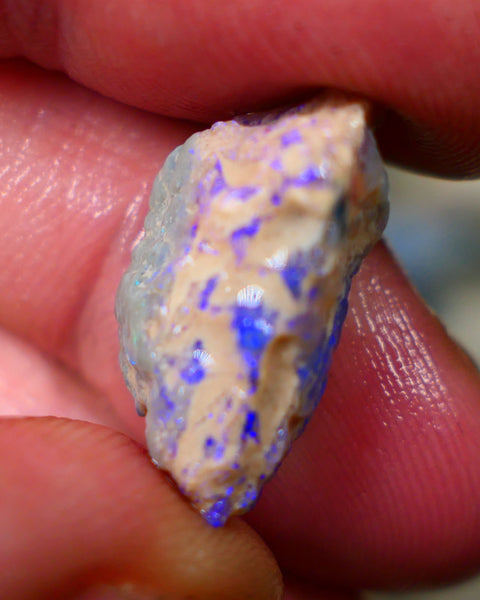 Lightning Ridge Grey base knobby opal formation rough 11.00cts Lots of blues fires to carve/cut 22x11x10mm  Lot B4-A281