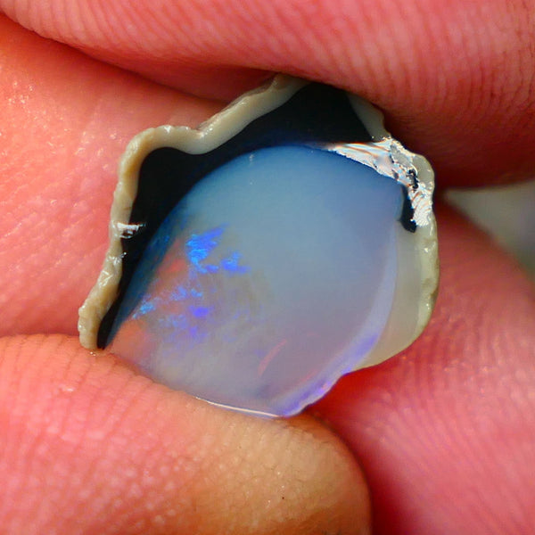 Lightning Ridge Rub rough knobby opal formation 4.00cts Blues to exposed face 14x13x5mm  B4-A161