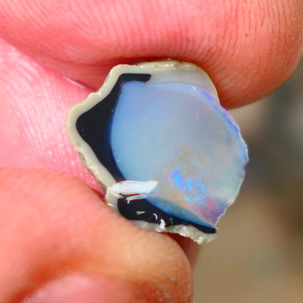 Lightning Ridge Rub rough knobby opal formation 4.00cts Blues to exposed face 14x13x5mm  B4-A161