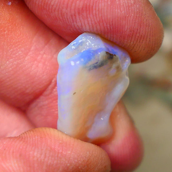 Lightning Ridge Seam opal rough 11.00cts Some Blue colours to explore 23x15x5mm  B4-A160