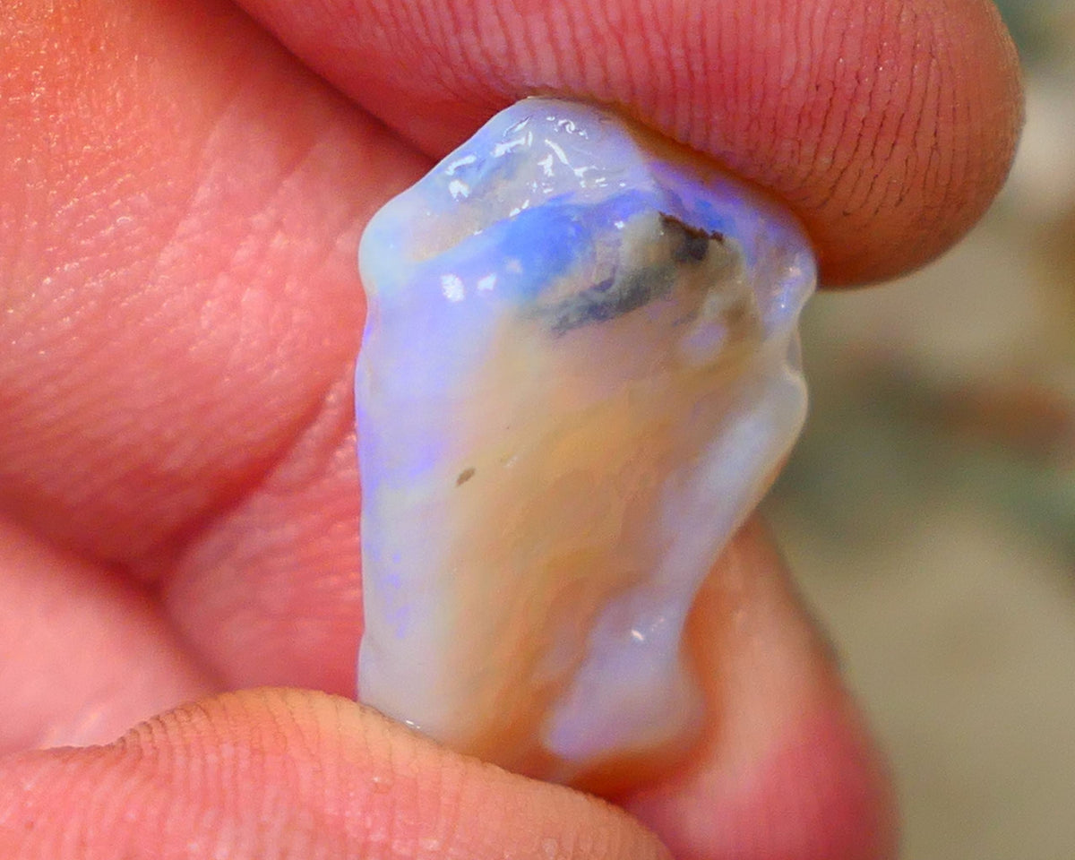 Lightning Ridge Seam opal rough 11.00cts Some Blue colours to explore 23x15x5mm  B4-A160