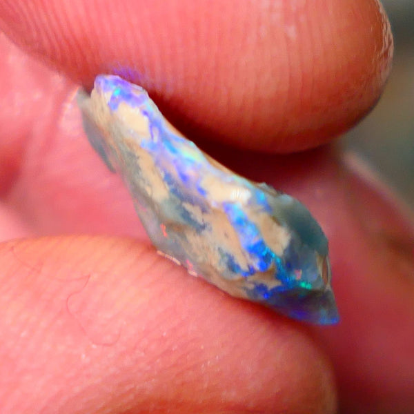 Lightning Ridge Dark Crystal Knobby opal formation rough 3.40cts Bright Gorgeous blues to gamble 16x11x4mm Lot B4-A007