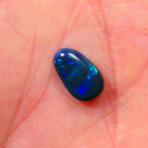 Lightning Ridge Black Opal Picture stone Gemstone 0.90cts Blue/Green fires ready to set 8x5x2mm  Lot B4-A108