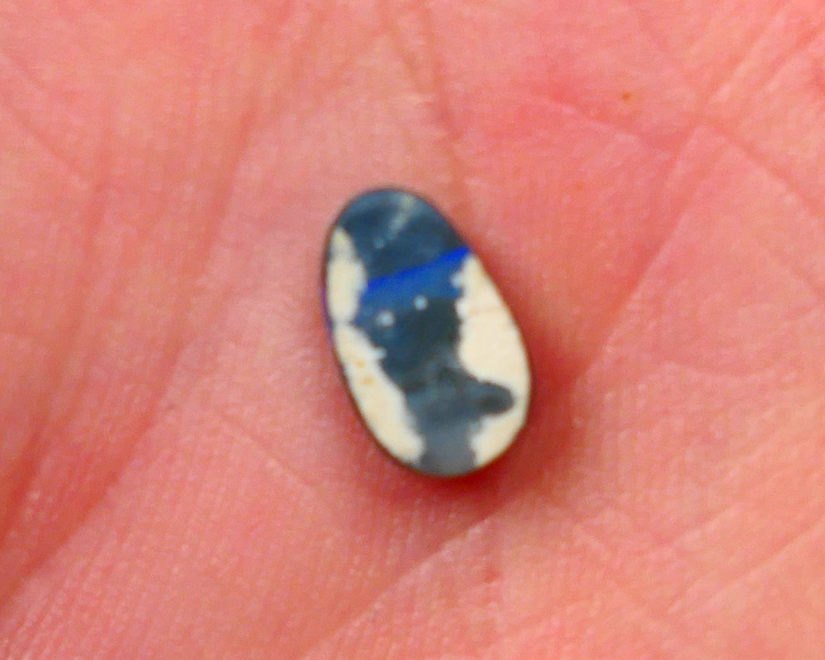 Lightning Ridge Black Opal Picture stone Gemstone 0.90cts Blue/Green fires ready to set 8x5x2mm  Lot B4-A108