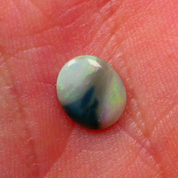 Lightning Ridge Dark Opal Polished Gemstone 0.70cts Nice Fires to face 8x7x1.5mm Lot B4-A002