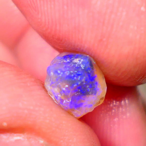 Lightning Ridge Small Bright Crystal Knobby opal rough 2.10cts Gorgeous Greens & Blues 8x7x6mm  Lot B4-A185