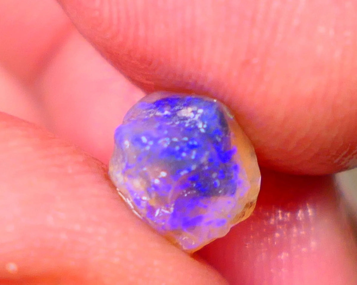 Lightning Ridge Small Bright Crystal Knobby opal rough 2.10cts Gorgeous Greens & Blues 8x7x6mm  Lot B4-A185