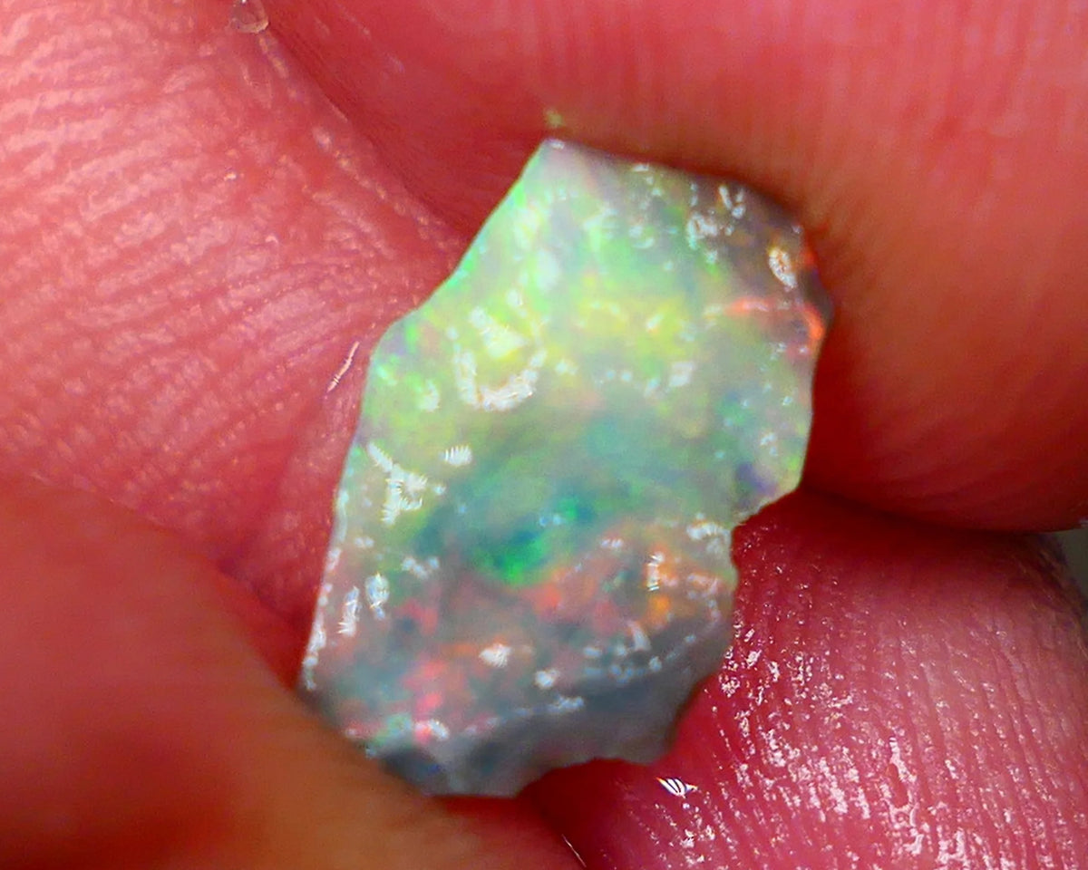 Gorgeous Mulga Seam opal rough 0.90cts From the Wee Warra Plains Stunning Bright Yellow dominant fires suit inlay 12x8x2mm  Lot B4-A187