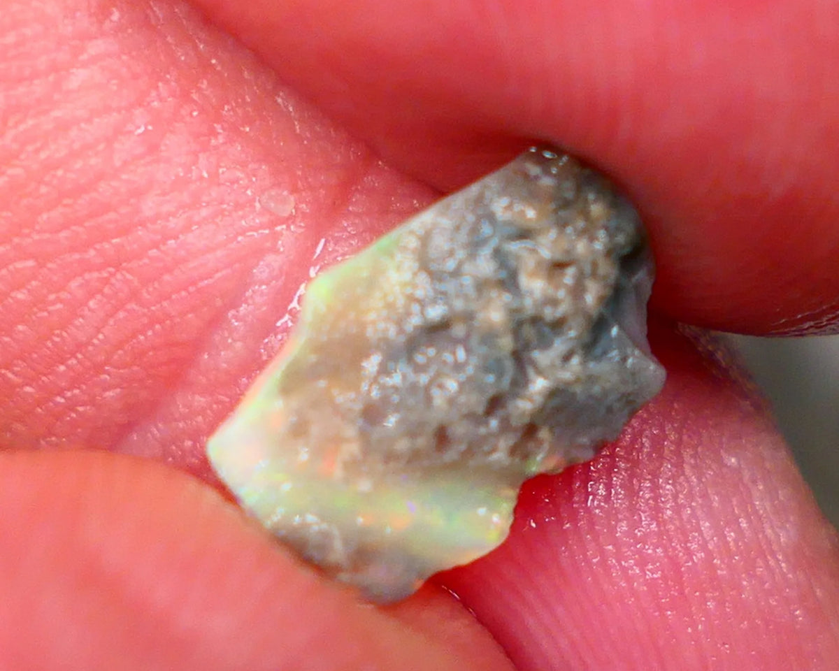 Gorgeous Mulga Seam opal rough 0.90cts From the Wee Warra Plains Stunning Bright Yellow dominant fires suit inlay 12x8x2mm  Lot B4-A187