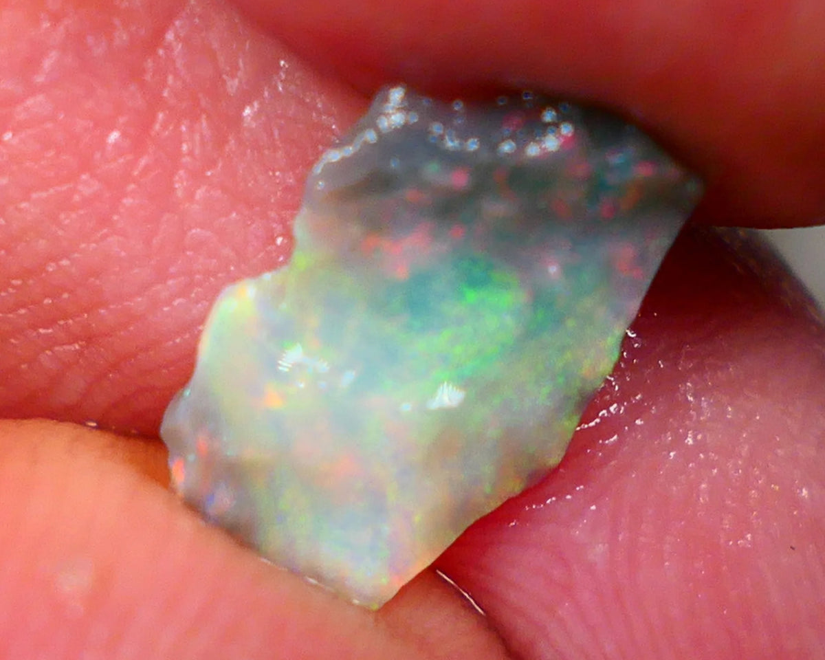 Gorgeous Mulga Seam opal rough 0.90cts From the Wee Warra Plains Stunning Bright Yellow dominant fires suit inlay 12x8x2mm  Lot B4-A187