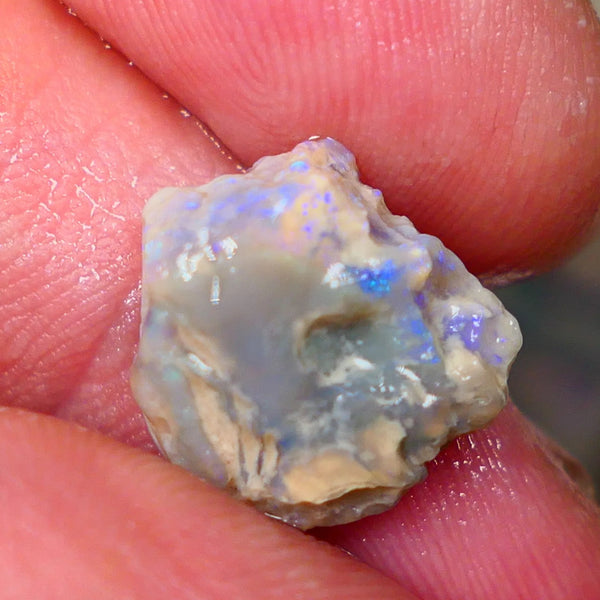 Lightning Ridge Untouched Dark Crystal knobby opal rough 6.10cts Gorgeous tones of Blues to explore sold as gamble Lot B4-A189