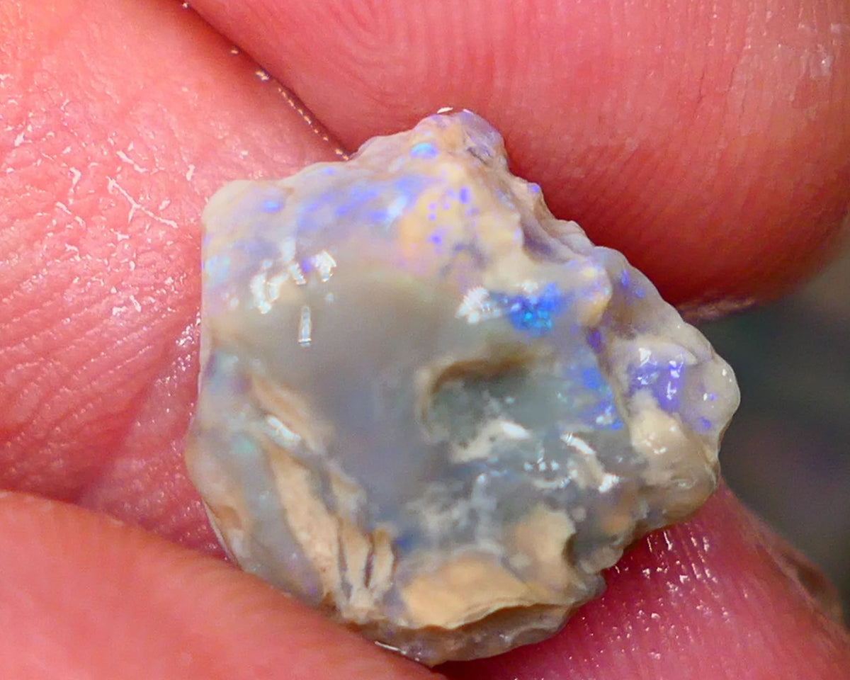 Lightning Ridge Untouched Dark Crystal knobby opal rough 6.10cts Gorgeous tones of Blues to explore sold as gamble Lot B4-A189