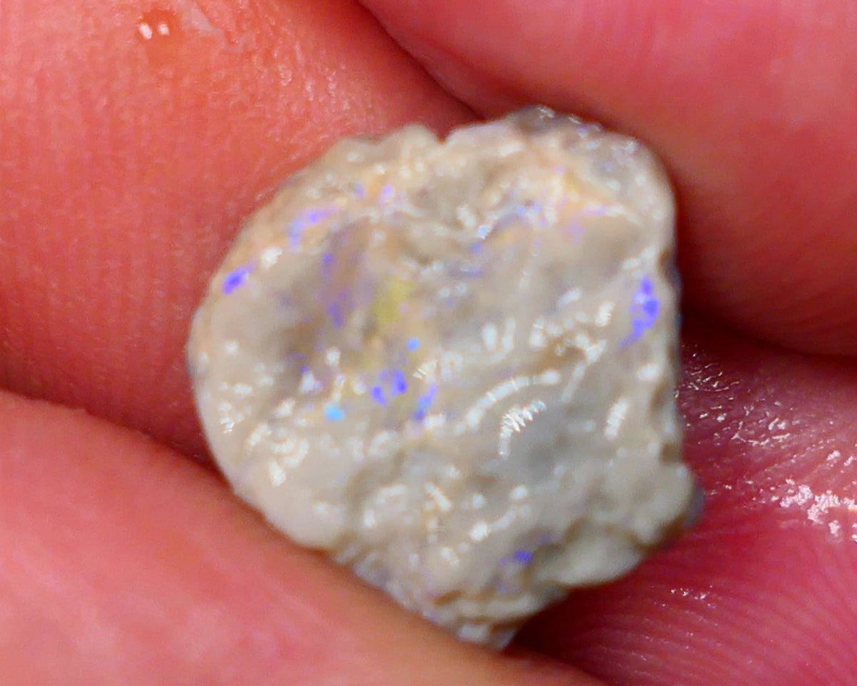 Lightning Ridge Untouched Dark Crystal knobby opal rough 6.10cts Gorgeous tones of Blues to explore sold as gamble Lot B4-A189