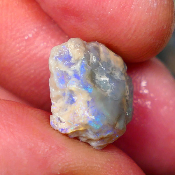 Lightning Ridge Untouched Dark Crystal knobby opal rough 6.10cts Gorgeous tones of Blues to explore sold as gamble Lot B4-A189