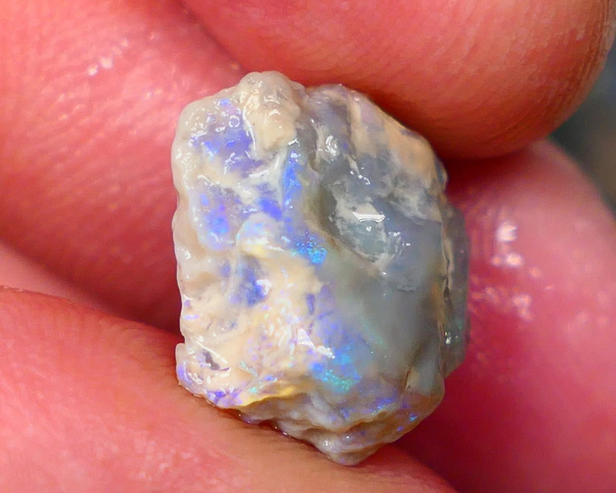 Lightning Ridge Untouched Dark Crystal knobby opal rough 6.10cts Gorgeous tones of Blues to explore sold as gamble Lot B4-A189