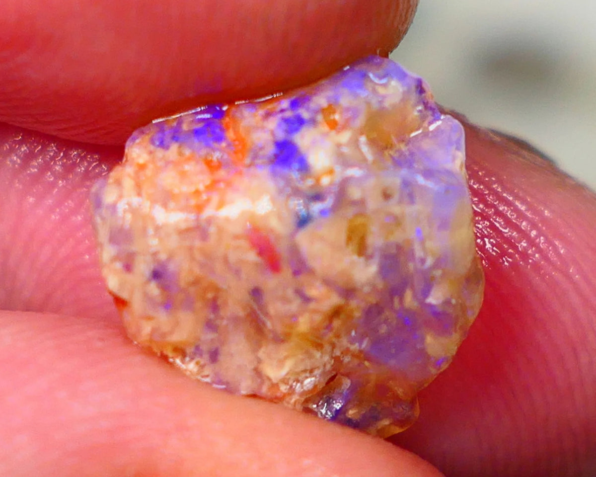 Lightning Ridge Untouched Crystal knobby opal rough 4.75cts Blues to explore sold as gamble 13x13x6mm Lot B4-A193