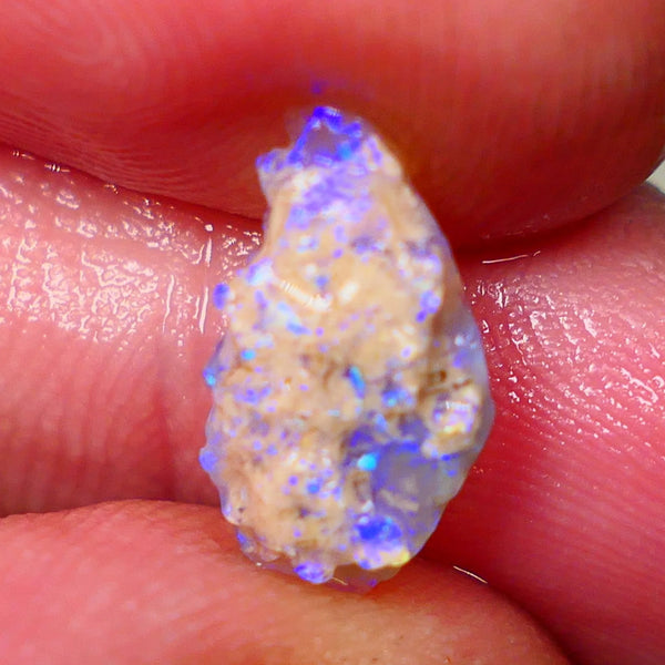 Lightning Ridge Crystal knobby opal formation rough 1.75cts Small But Packing Bright Vibrant blues 14x8x4mm Lot B4-A195