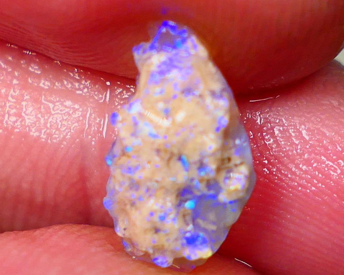 Lightning Ridge Crystal knobby opal formation rough 1.75cts Small But Packing Bright Vibrant blues 14x8x4mm Lot B4-A195