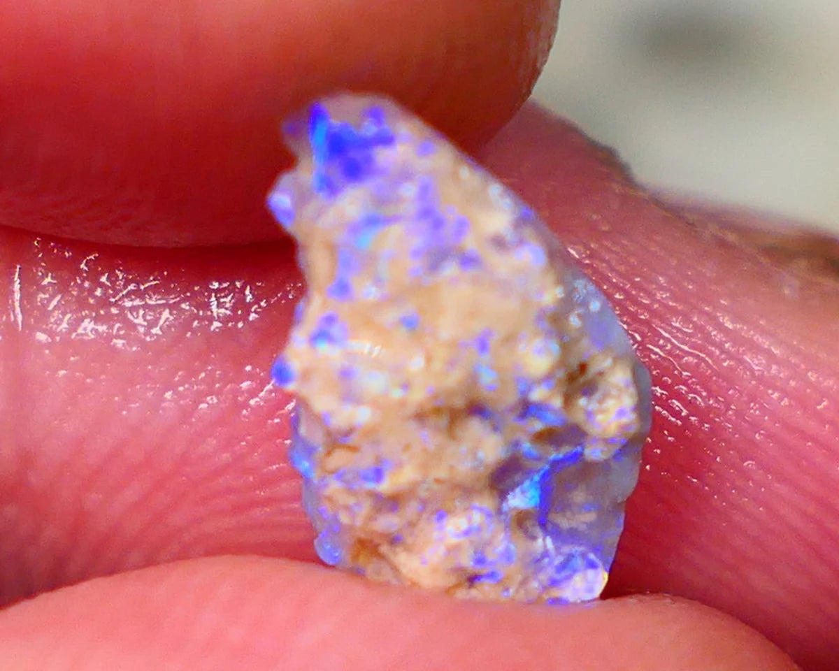 Lightning Ridge Crystal knobby opal formation rough 1.75cts Small But Packing Bright Vibrant blues 14x8x4mm Lot B4-A195