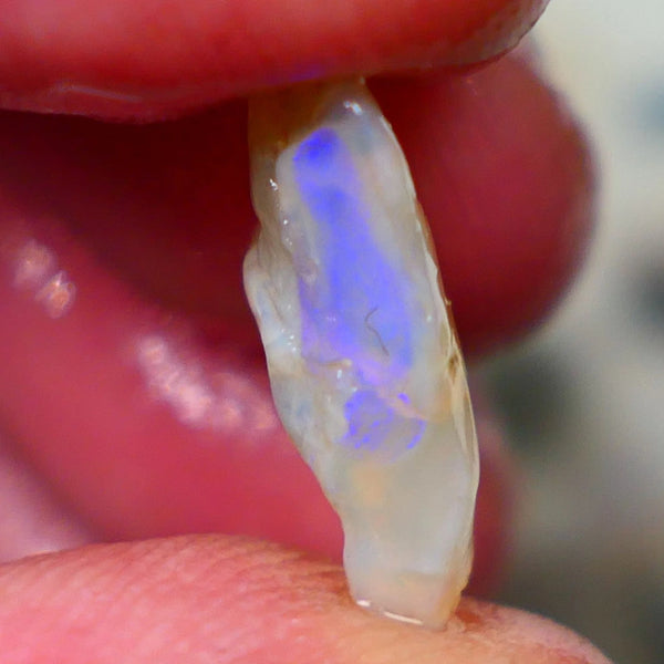 Lightning Ridge Crystal Seam opal rough 4.80cts Blue colours in the bar to gamble 17x12x5mm  LotB4-A198