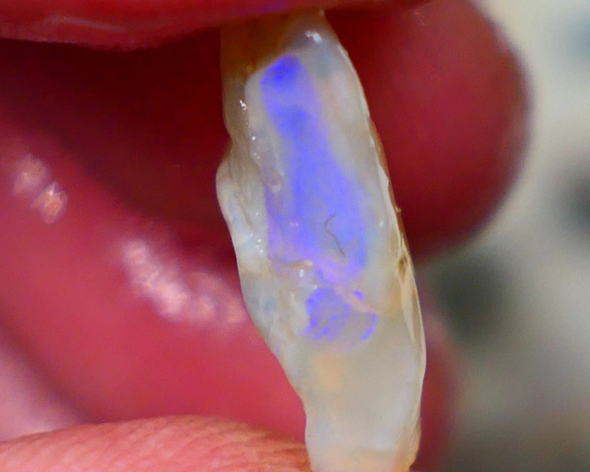 Lightning Ridge Crystal Seam opal rough 4.80cts Blue colours in the bar to gamble 17x12x5mm  LotB4-A198