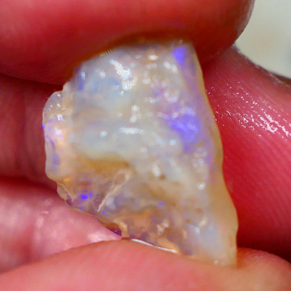 Lightning Ridge Crystal Seam opal rough 4.80cts Blue colours in the bar to gamble 17x12x5mm  LotB4-A198