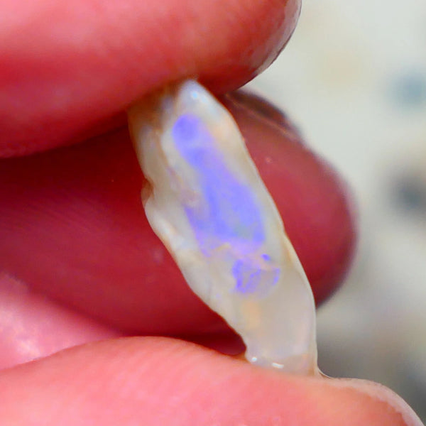 Lightning Ridge Crystal Seam opal rough 4.80cts Blue colours in the bar to gamble 17x12x5mm  LotB4-A198