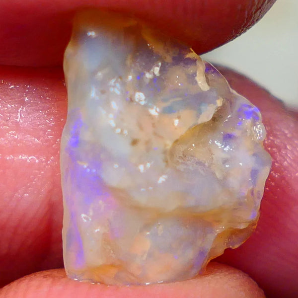 Lightning Ridge Crystal Seam opal rough 4.80cts Blue colours in the bar to gamble 17x12x5mm  LotB4-A198