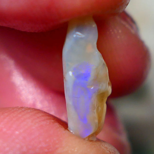 Lightning Ridge Crystal Seam opal rough 4.80cts Blue colours in the bar to gamble 17x12x5mm  LotB4-A198