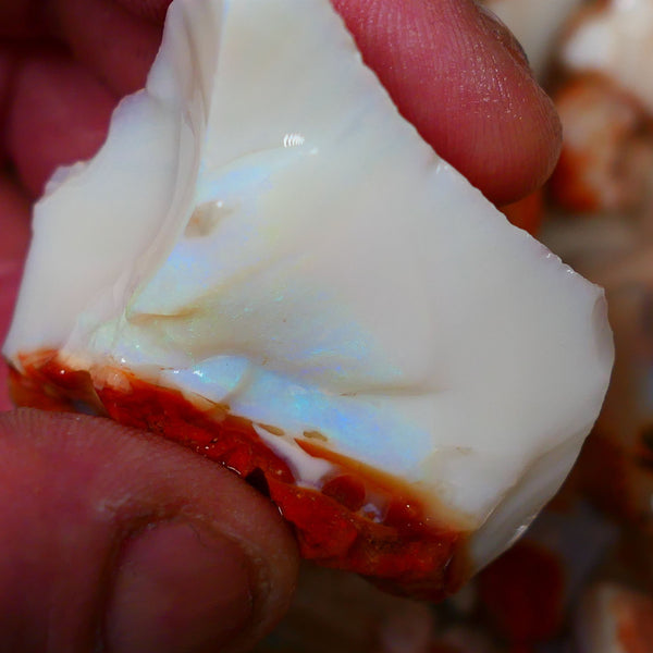 Mega Chunk of Coober Pedy Seam opal rough 220.cts Carrying some blue fires to explore 53x45x24mm  Lot B4-A094