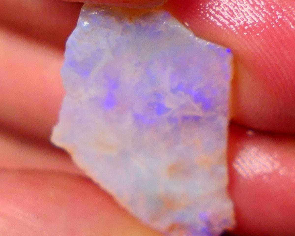 Coober Pedy Crystal Seam opal rough 7.80cts Flat with blues showing in the bar sold as gamble 27x19x4mm  Lot B4-A042