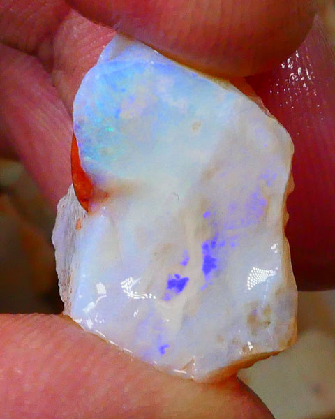 Coober Pedy Dark Milky Seam opal rough 19.5cts Lots of colour to explore sold as gamble 21x17x12mm  Lot B4-A091