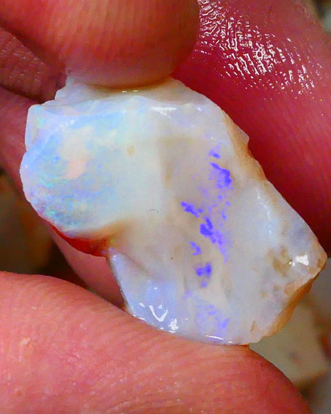 Coober Pedy Dark Milky Seam opal rough 19.5cts Lots of colour to explore sold as gamble 21x17x12mm  Lot B4-A091