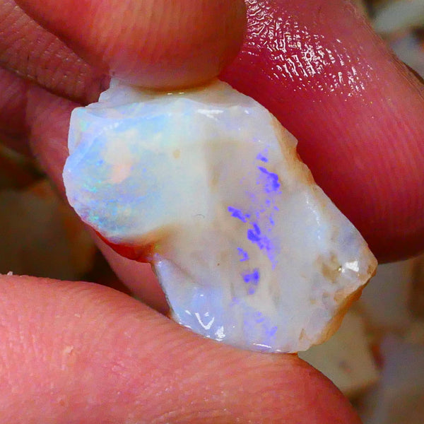 Coober Pedy Dark Milky Seam opal rough 19.5cts Lots of colour to explore sold as gamble 21x17x12mm  Lot B4-A091