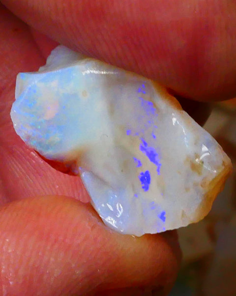 Coober Pedy Dark Milky Seam opal rough 19.5cts Lots of colour to explore sold as gamble 21x17x12mm  Lot B4-A091