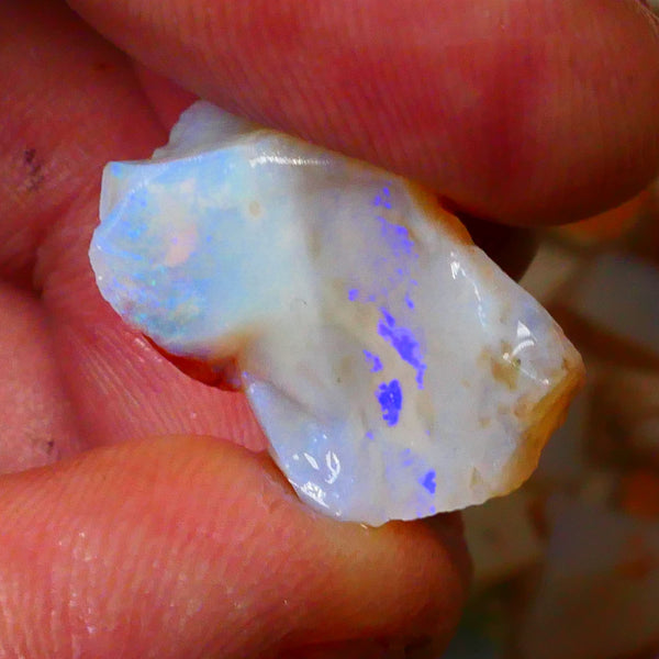 Coober Pedy Dark Milky Seam opal rough 19.5cts Lots of colour to explore sold as gamble 21x17x12mm  Lot B4-A091